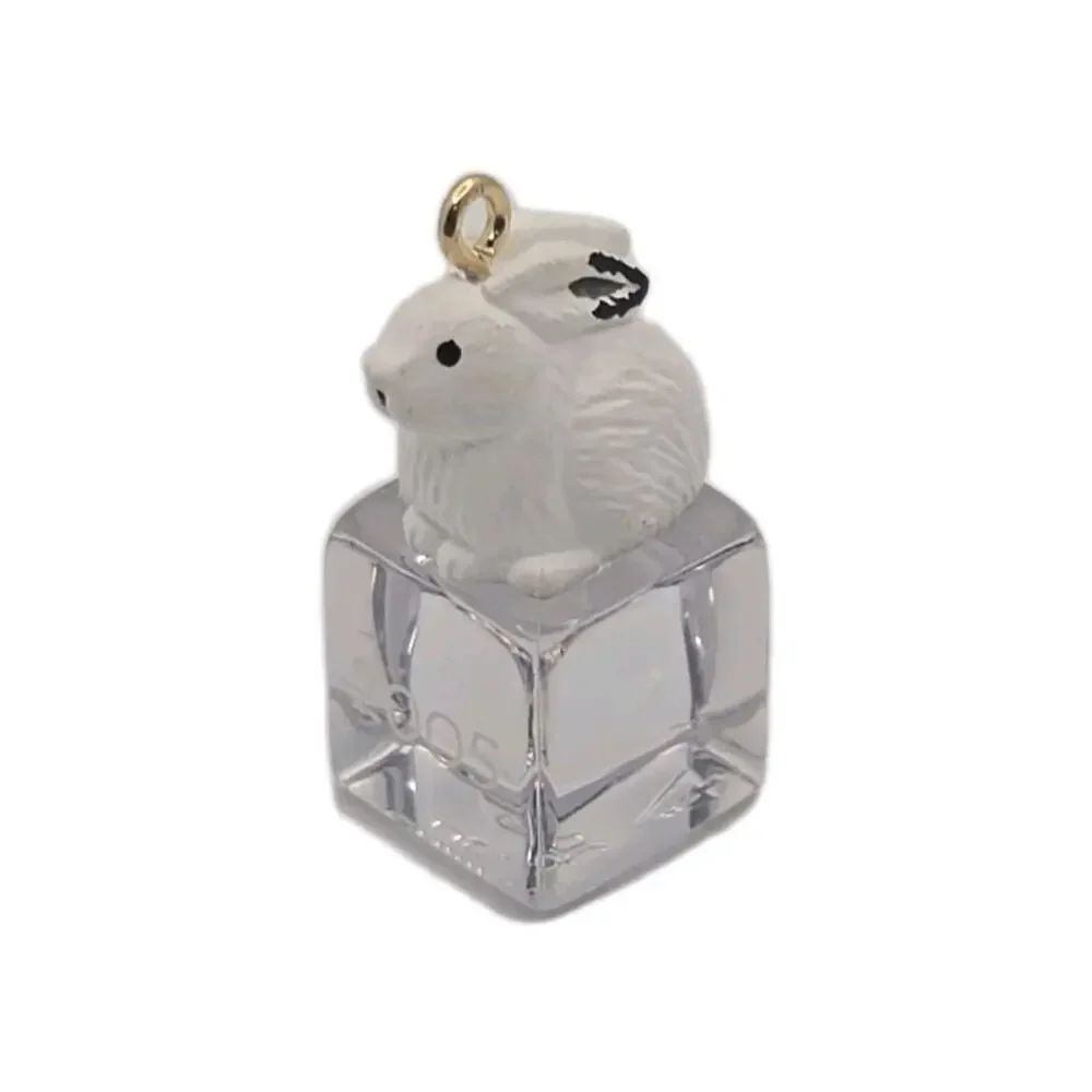 2005 Hallmark Ice‎ Block Buddies Miniature Ornament Bunny Rabbit U65/8972
